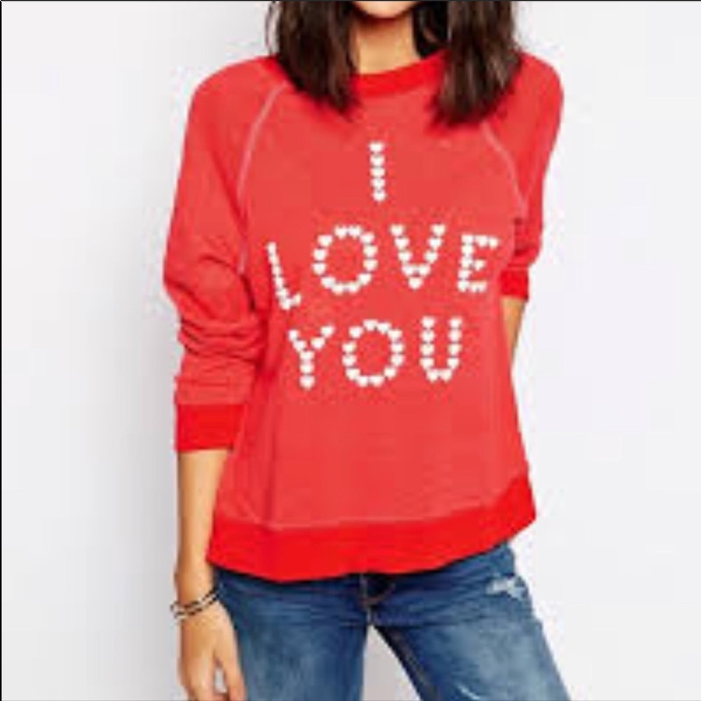 Wildfox I love you sweatshirt
